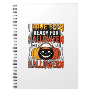 Retro-Shirt mit Halloween-Süßigkeiten-Eimer-Design Notizblock