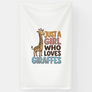 Retro-Shirt 'Nur ein Mädchen, das Giraffen liebt' Banner