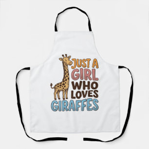 Retro-Shirt 'Nur ein Mädchen, das Giraffen liebt'  Schürze