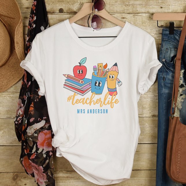 Retro-Shirts für Lehrer #lehrerlife T-Shirt (Von Creator hochgeladen)