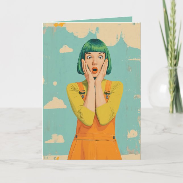 Retro-Shock für Pop Dankeskarte (Vorderseite)