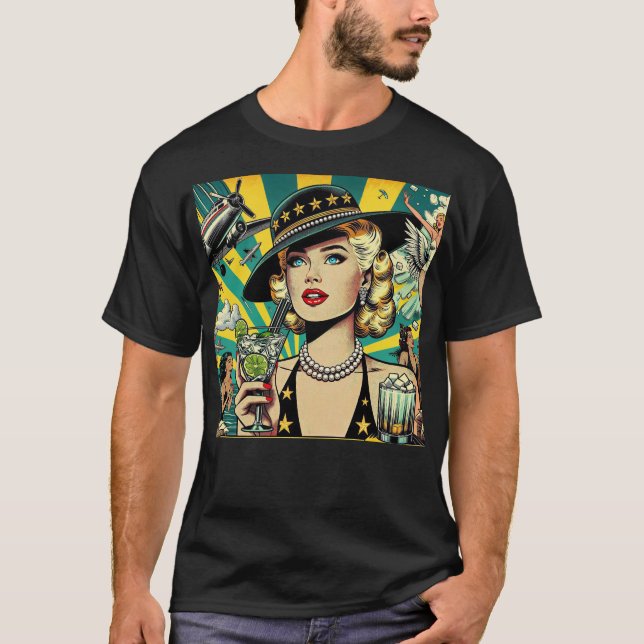 Retro Show Girl  T-Shirt (Vorderseite)