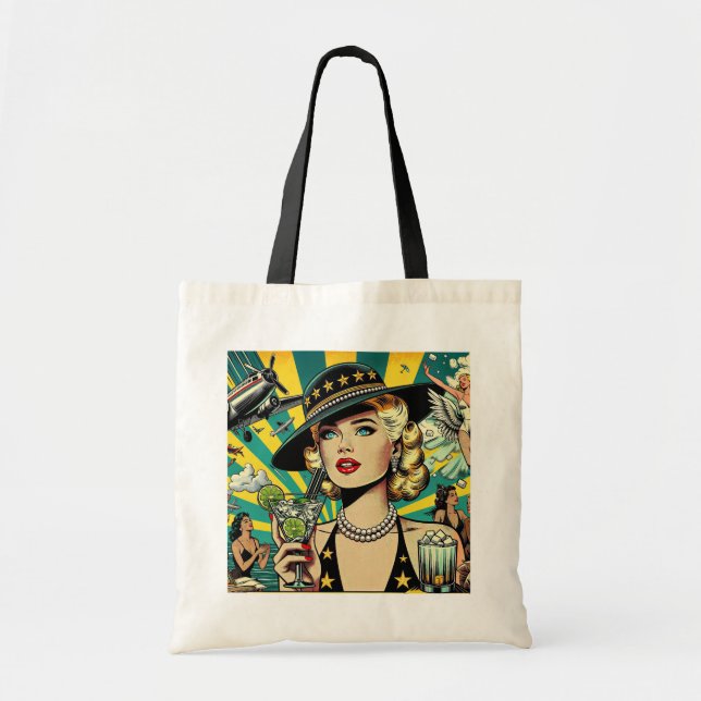 Retro-Showgirl Tragetasche (Vorne)