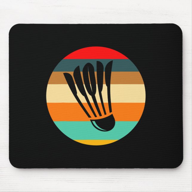 Retro Shuttle Badminton Mousepad (Vorne)