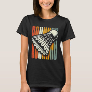 Retro Shuttle Badminton Player T-Shirt