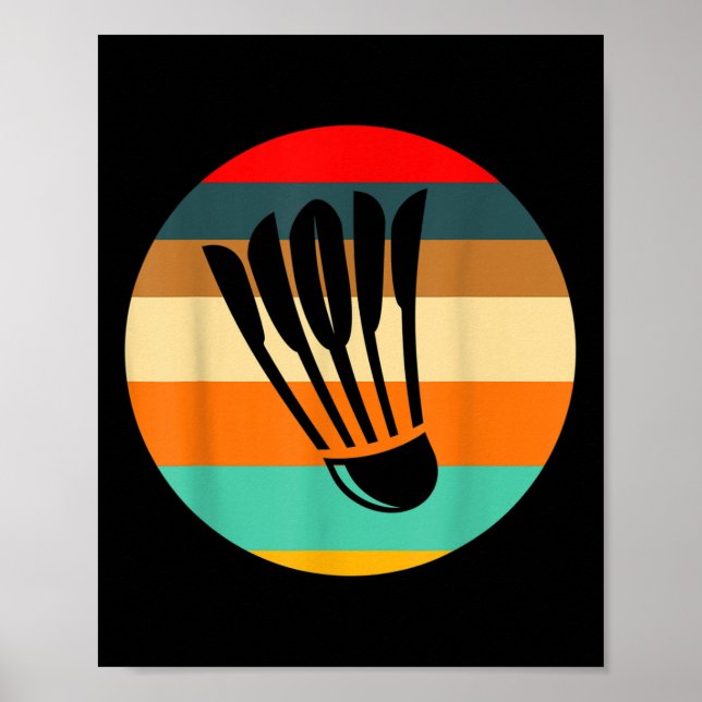 Retro Shuttle Badminton  Poster (Vorne)