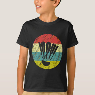 Retro Shuttle Racket Sports Badminton Player Athle T-Shirt