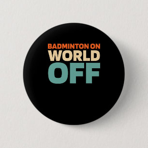 Retro Shuttle - Spieler altes Badminton auf der We Button