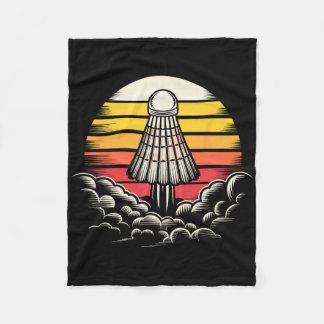 Retro Shuttle Sport Outfit Rocket Badminton Playa Fleecedecke