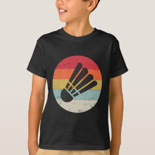 Retro Shuttle Vintag Badminton Player Sport T-Shirt