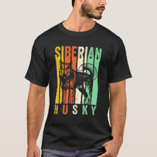 Retro Siberian Husky Cool Einzigartige Huskies Hun T-Shirt
