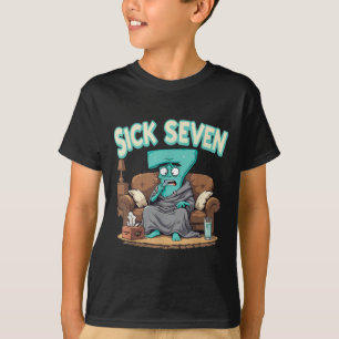 Retro Sick Seven 67 Halloween-Nummerndesign T-Shirt