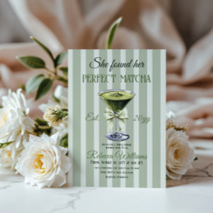 Retro Sie fand ihr perfektes Matcha-Brautparty Einladung