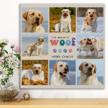 Retro Sie hatte mich WOOF Custom 8 Foto Collage Hu Künstlicher Leinwanddruck<br><div class="desc">Die Leinwand "You Had Me at WOOF", die perfekte Ergänzung zum Zuhause eines Hundefreundes. Diese Hunde-Leinwand zeichnet sich durch ein modernes Retro-Design und ein niedliches Design aus, mit Platz für bis zu 8 Bilder Ihres geliebten Haustiers. Es ist eine großartige Möglichkeit, Ihren wütenden Freund zu präsentieren und die besondere Bindung...</div>