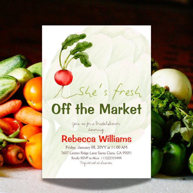 Retro Sie ist frisch vom Brautparty des Marktes Einladung (Von Creator hochgeladen)
