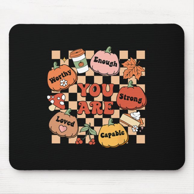 Retro Sie sind Pumpkin Fall School Berater Danke Mousepad (Vorne)