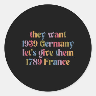 Retro sie Wollte 19&# Deutschland geben wir ihnen Runder Aufkleber