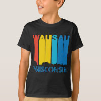 Retro Siebzigerjahre Art Wausau Wisconsin Skyline