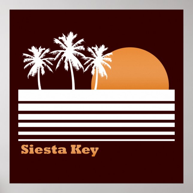 Retro Siesta Key Poster (Vorne)