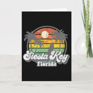 Retro Siesta Key Strand Florida Surfen Vintage 70e Karte