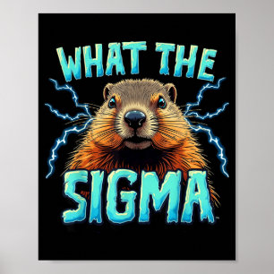 Retro Sigma Meme Groundhog Tag Lustig Groundhog Y2 Poster