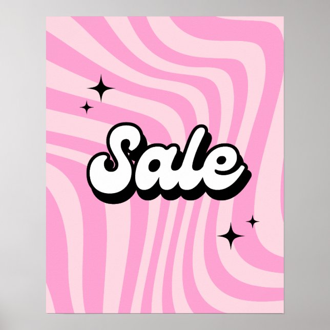 Retro Sign, Pink Sale Poster, Boutique Store Poster (Vorne)