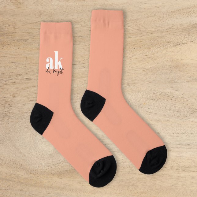 Retro-Signatur-Monogramm Socken (Von Creator hochgeladen)
