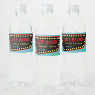 Retro-Signatur nur verheiratete Wasserflaschen Lab Wasserflaschenetikett