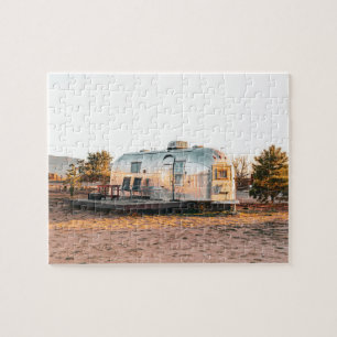 RETRO-SILBER-CAMPINGANHÄNGER-JIGSAW-PUZZLE PUZZLE