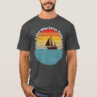Retro-Silhouette Nur ein Mädchen, das Yacht-Rock-M T-Shirt