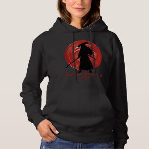 Retro-Silhouette Samurai - Samurai-Zitat über den Hoodie