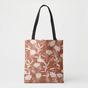 Retro-Silhouette-Wiesenblumen nahtloses Muster i
