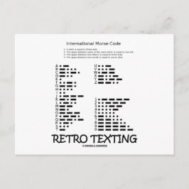 Retro-Sims (Internationaler Morsecode) Postkarte