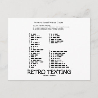 Retro-Sims (Internationaler Morsecode) Postkarte