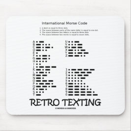 Retro simsen Sie (Internatonal Morsealphabet) Mousepad