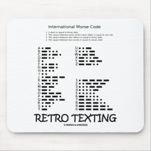 Retro simsen Sie (Internatonal Morsealphabet) Mousepad