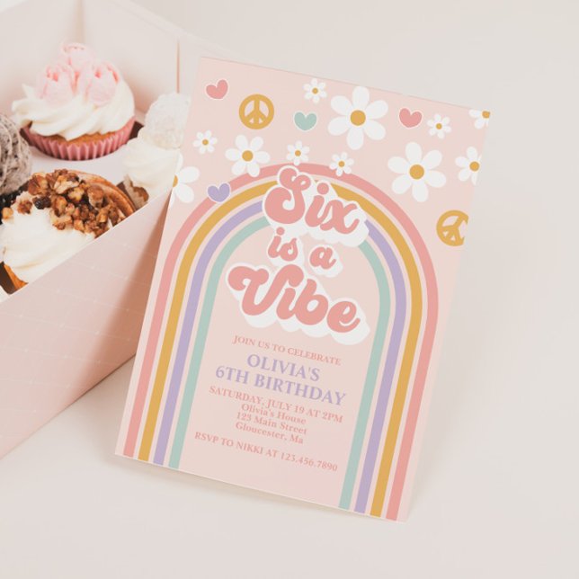 Retro Six ist ein Vibe Rainbow 6. Einladung (Von Creator hochgeladen)