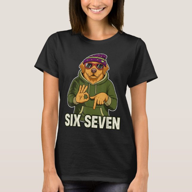 Retro Six Seven Golden Retriever Graphic Gift Men  T-Shirt (Vorderseite)