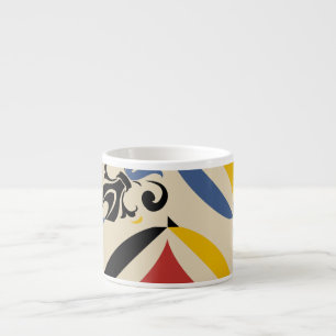 Retro Sixties Azulejos Geometrisches Muster Espressotasse