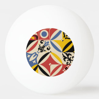Retro Sixties Azulejos Geometrisches Muster Tischtennisball