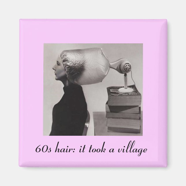Retro Sixties Hair Kühlschrankmagnet Magnet (Vorne)