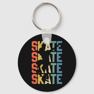 Retro Skate Skateboardfahren mit Tricks Lustig Schlüsselanhänger