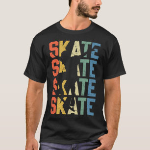 Retro Skate Skateboardfahren mit Tricks Lustig T-Shirt