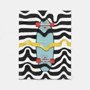 Retro-Skateboard Fleecedecke