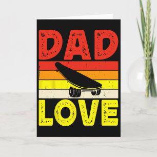 Retro-Skateboard-Silhouette Skateboarder Skate Karte