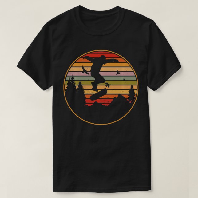 Retro Skateboarding Outdoor Hobby für Skateboarder T-Shirt (Design vorne)