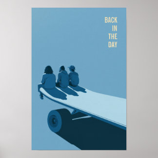 Retro-Skateboarding-Plakat Poster