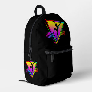 Retro-Skateboarding-Silhouette Skater Bedruckter Rucksack
