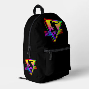 Retro-Skateboarding-Skater Bedruckter Rucksack
