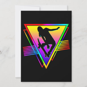 Retro-Skateboarding-Skater Einladung